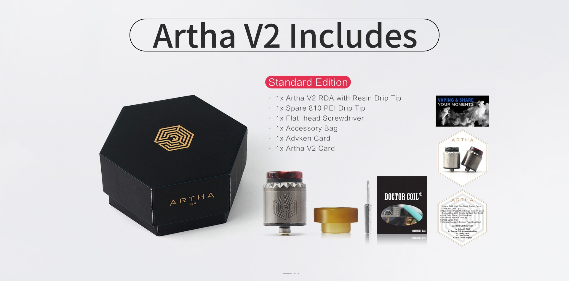Advken Artha V2 RDA Includes