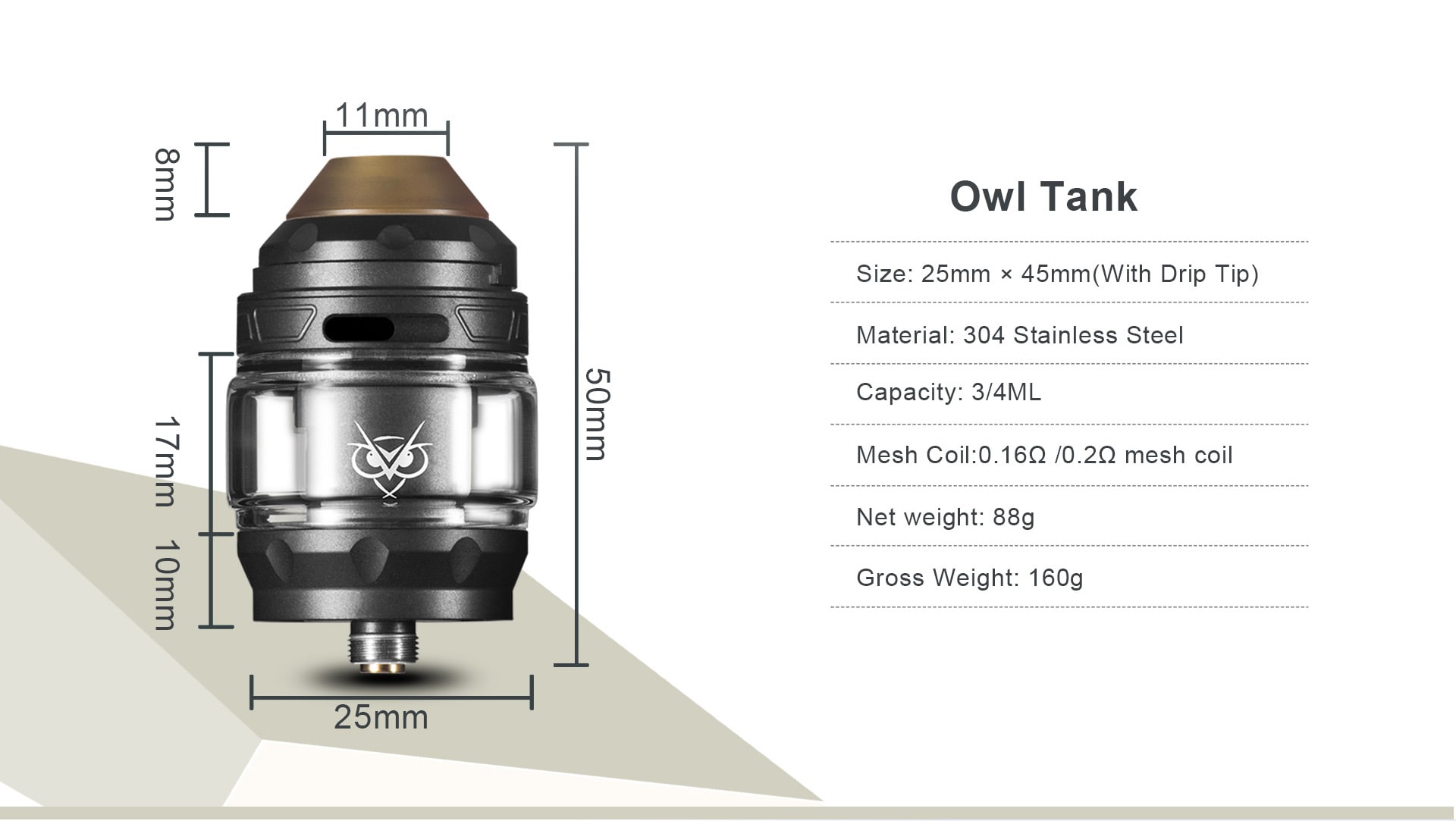 Advken Owl Tank Parameter